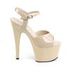 Pleaser - ADORE709 Sandale à bride à la cheville, Pole dance chaussures - Chaussures de pole dance - Crème Product image